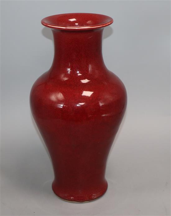 A Chinese sang de boeuf vase height 36cm